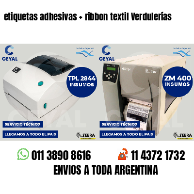 etiquetas adhesivas   ribbon textil Verdulerías