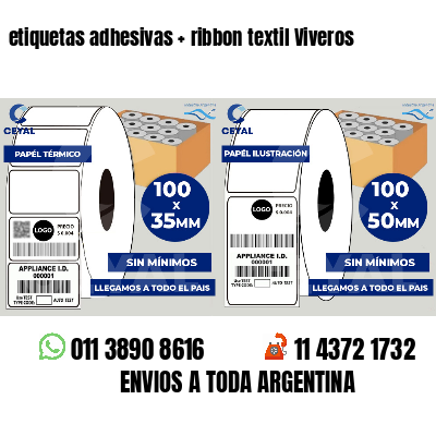 etiquetas adhesivas   ribbon textil Viveros