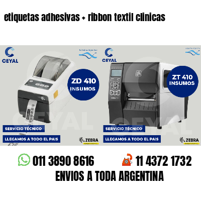 etiquetas adhesivas   ribbon textil clinicas