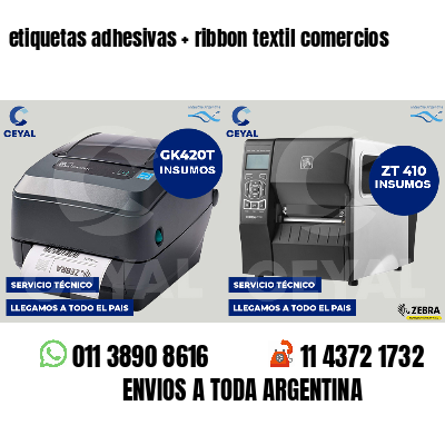 etiquetas adhesivas   ribbon textil comercios