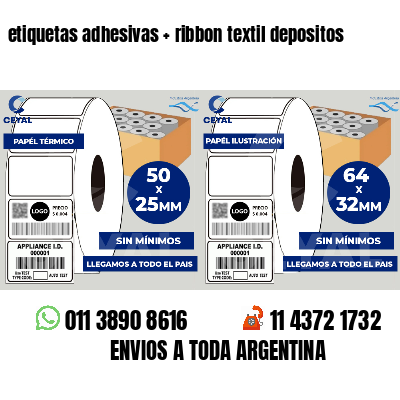 etiquetas adhesivas   ribbon textil depositos