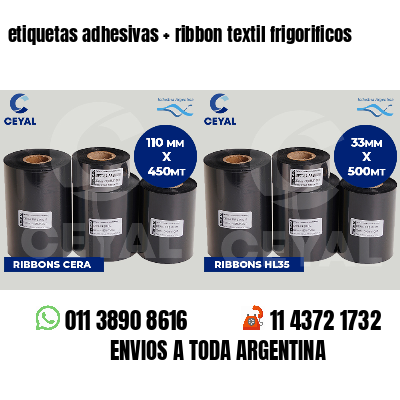 etiquetas adhesivas ribbon textil frigorificos