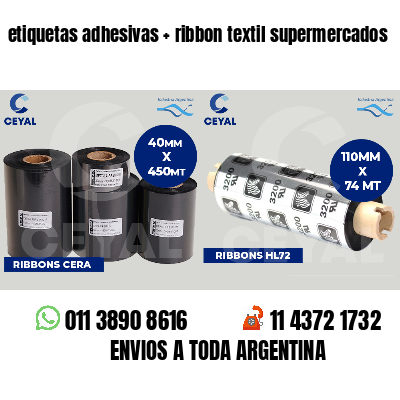 etiquetas adhesivas ribbon textil supermercados