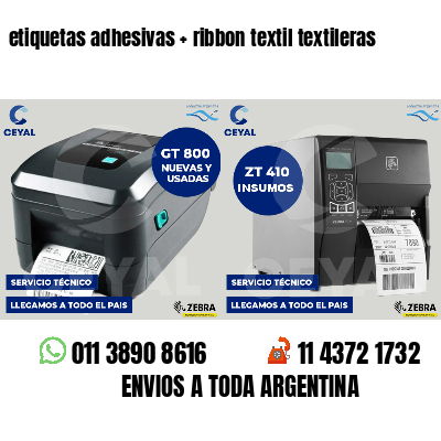 etiquetas adhesivas   ribbon textil textileras