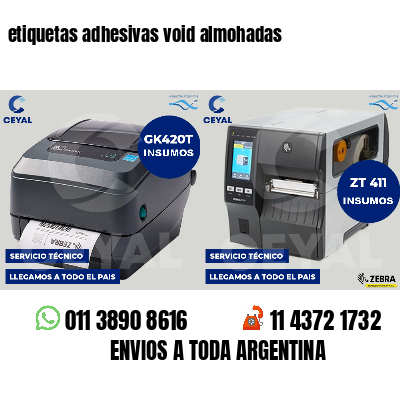 etiquetas adhesivas void almohadas