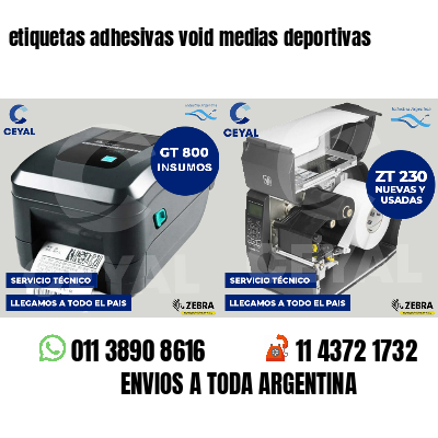 etiquetas adhesivas void medias deportivas