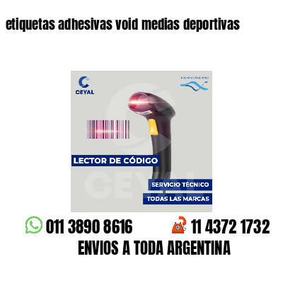 etiquetas adhesivas void medias deportivas