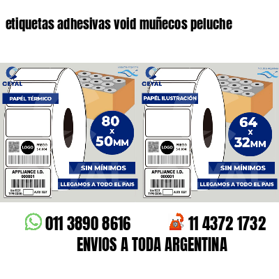 etiquetas adhesivas void muñecos peluche