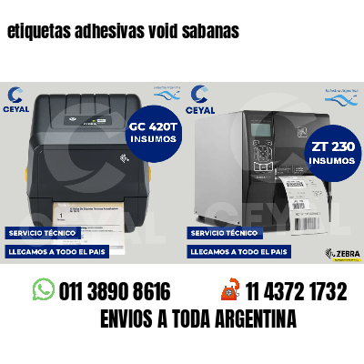 etiquetas adhesivas void sabanas