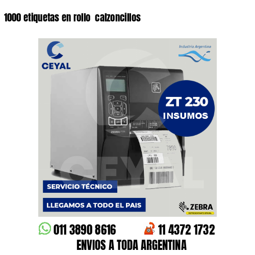 1000 etiquetas en rollo  calzoncillos