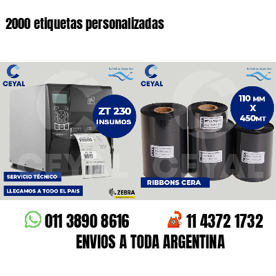 2000 etiquetas personalizadas