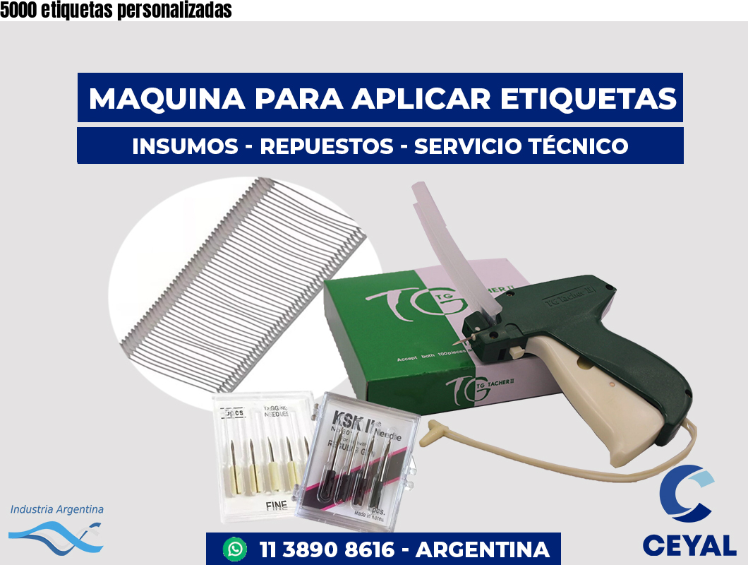 5000 etiquetas personalizadas