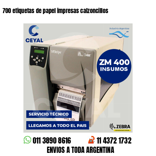 700 etiquetas de papel impresas calzoncillos