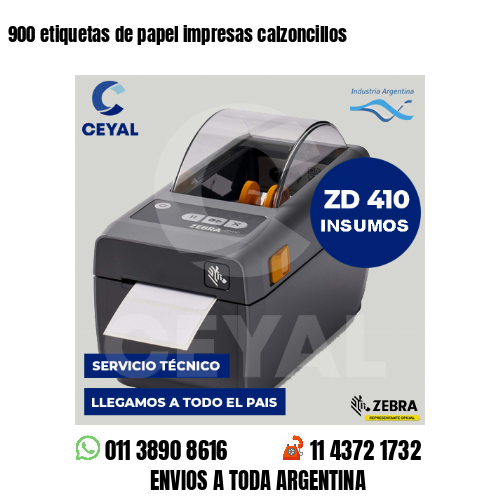 900 etiquetas de papel impresas calzoncillos