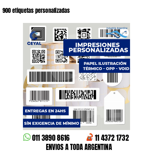 900 etiquetas personalizadas