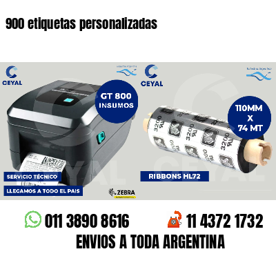 900 etiquetas personalizadas