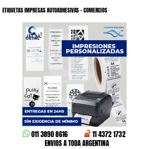 ETIQUETAS IMPRESAS AUTOADHESIVAS - COMERCIOS