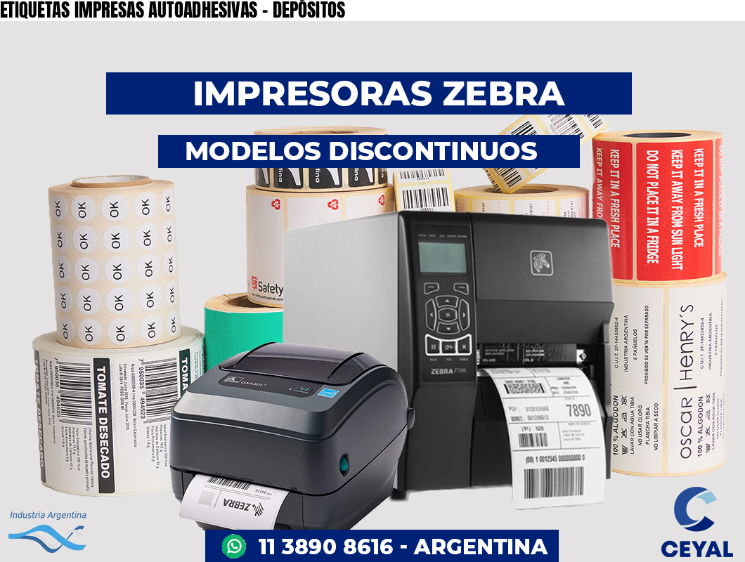 ETIQUETAS IMPRESAS AUTOADHESIVAS - DEPÓSITOS