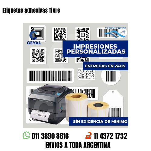 Etiquetas adhesivas Tigre