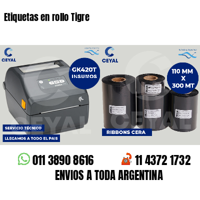 Etiquetas en rollo Tigre