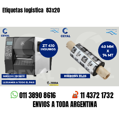 Etiquetas logistica  83x20