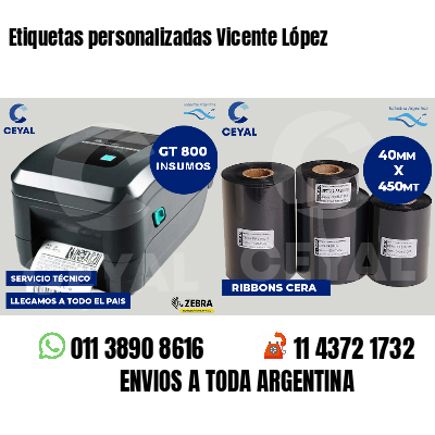 Etiquetas personalizadas Vicente López