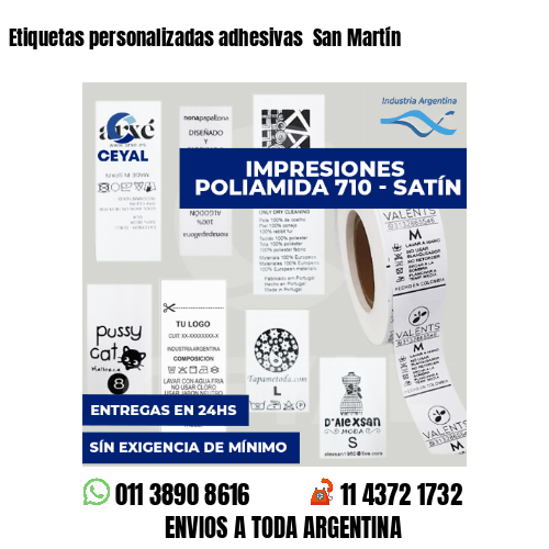 Etiquetas personalizadas adhesivas  San Martín