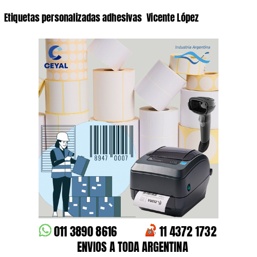 Etiquetas personalizadas adhesivas  Vicente López