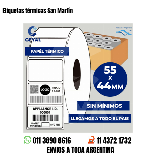 Etiquetas térmicas San Martín