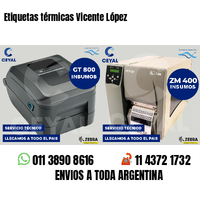 Etiquetas térmicas Vicente López