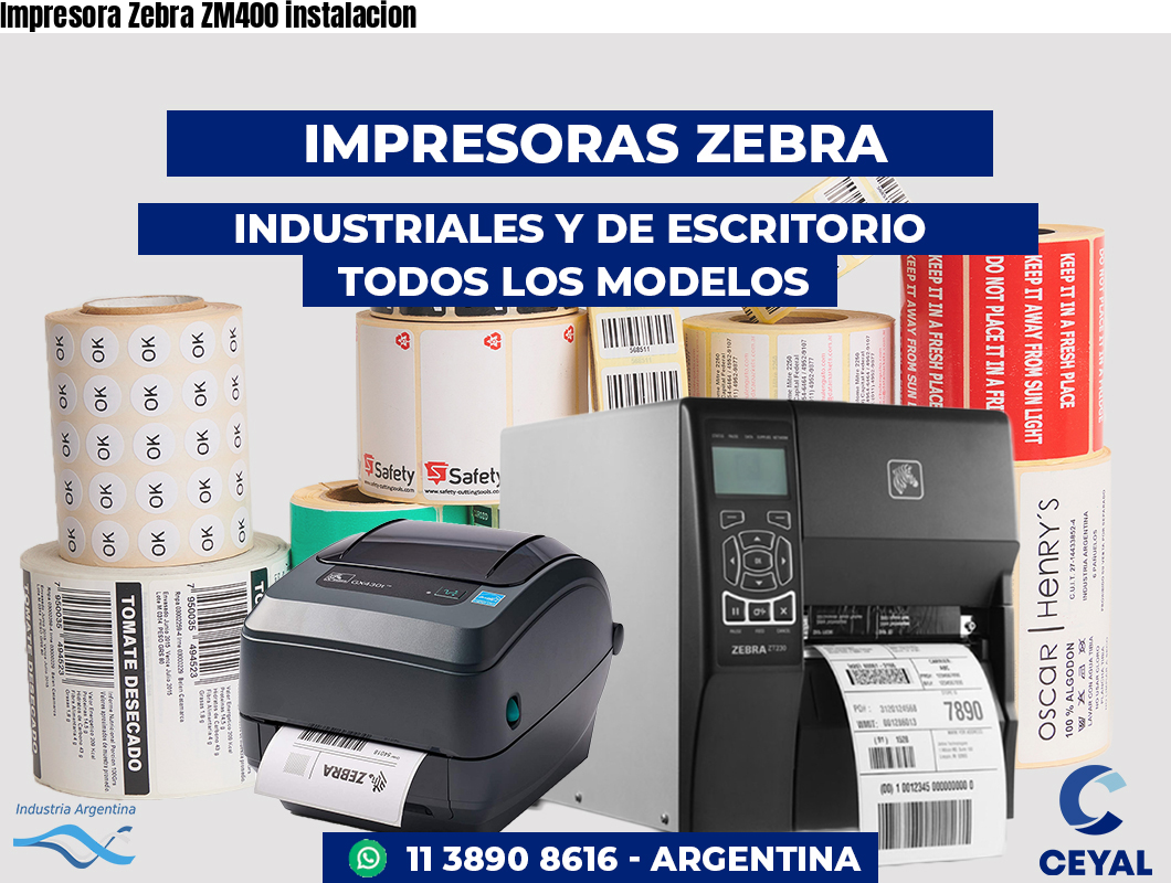 Impresora Zebra ZM400 instalacion