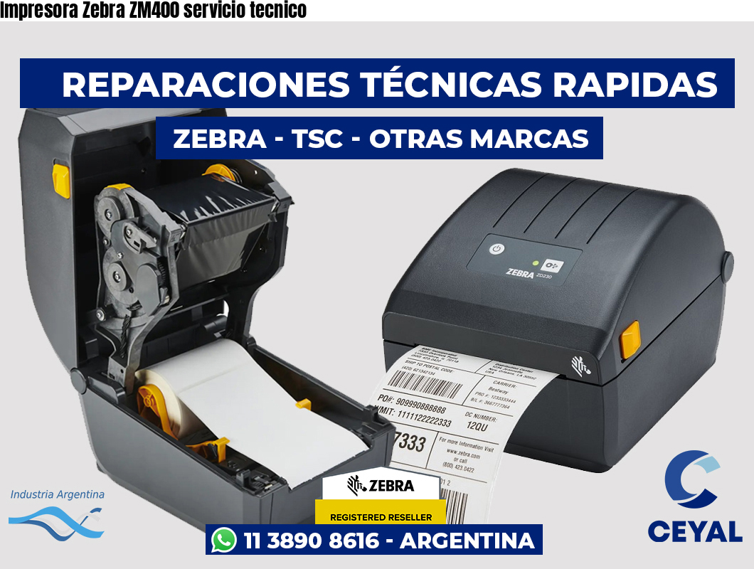 Impresora Zebra ZM400 servicio tecnico