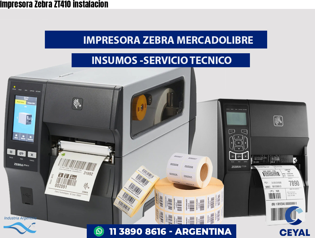 Impresora Zebra ZT410 instalacion