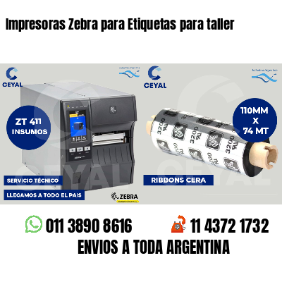 Impresoras Zebra para Etiquetas para taller