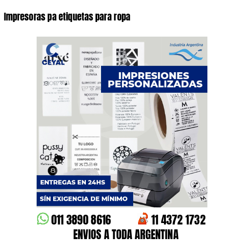 Impresoras pa etiquetas para ropa