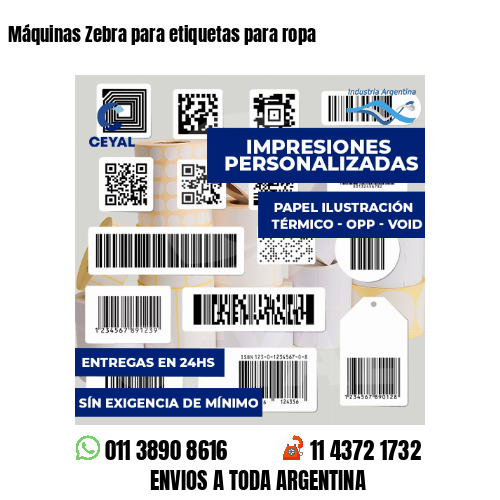 Máquinas Zebra para etiquetas para ropa