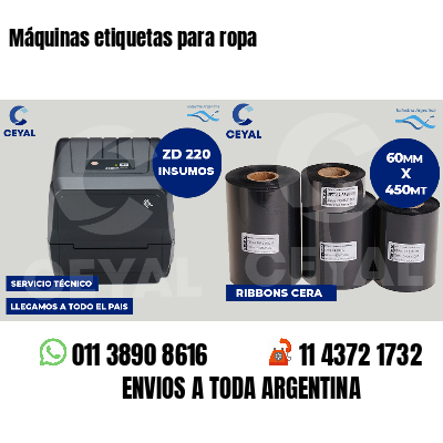 Máquinas etiquetas para ropa