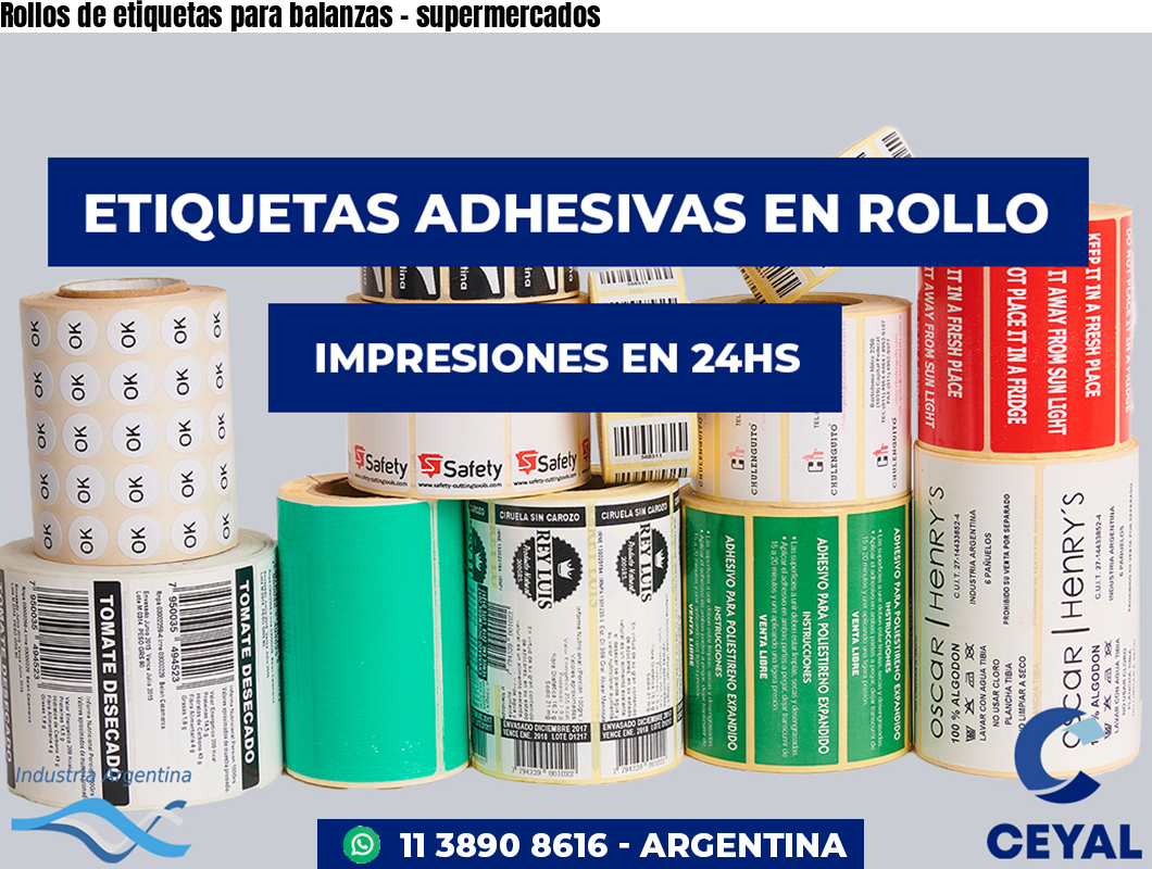 Rollos de etiquetas para balanzas – supermercados