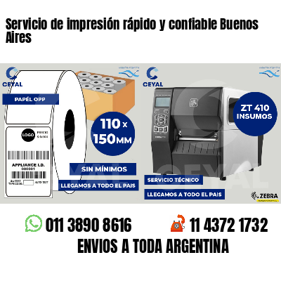 Servicio de impresión rápido y confiable Buenos Aires