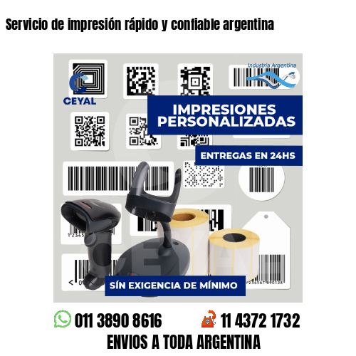 Servicio de impresión rápido y confiable argentina