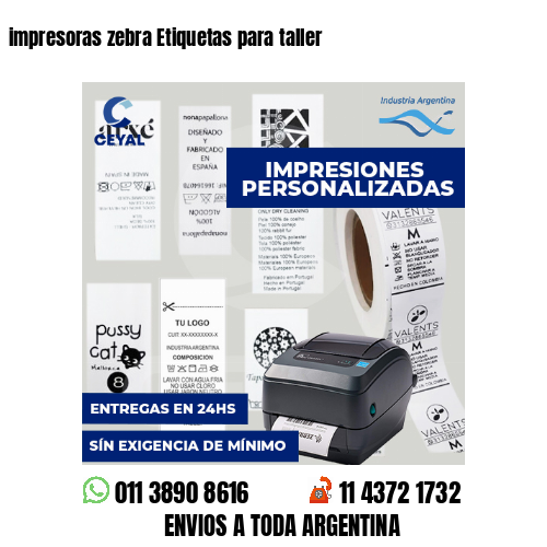 impresoras zebra Etiquetas para taller