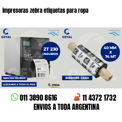 impresoras zebra etiquetas para ropa