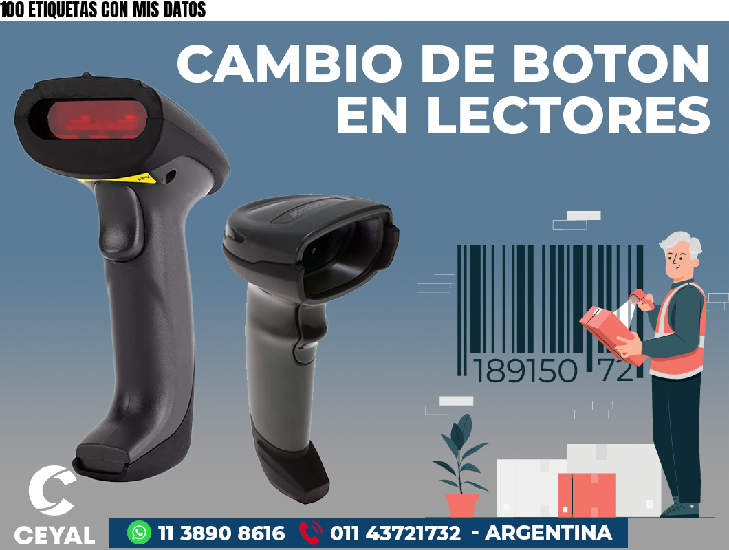 100 ETIQUETAS CON MIS DATOS