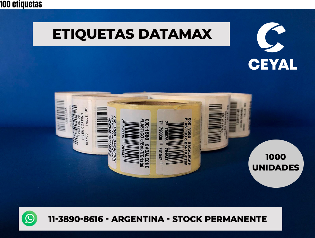 100 etiquetas