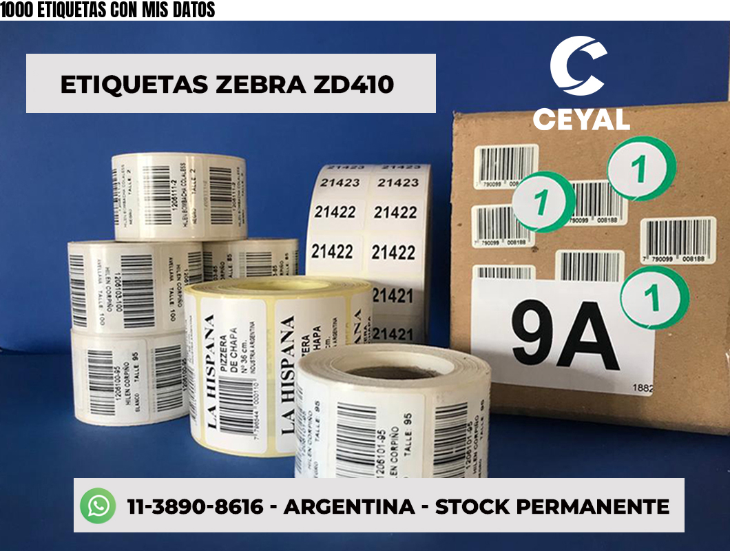 1000 ETIQUETAS CON MIS DATOS