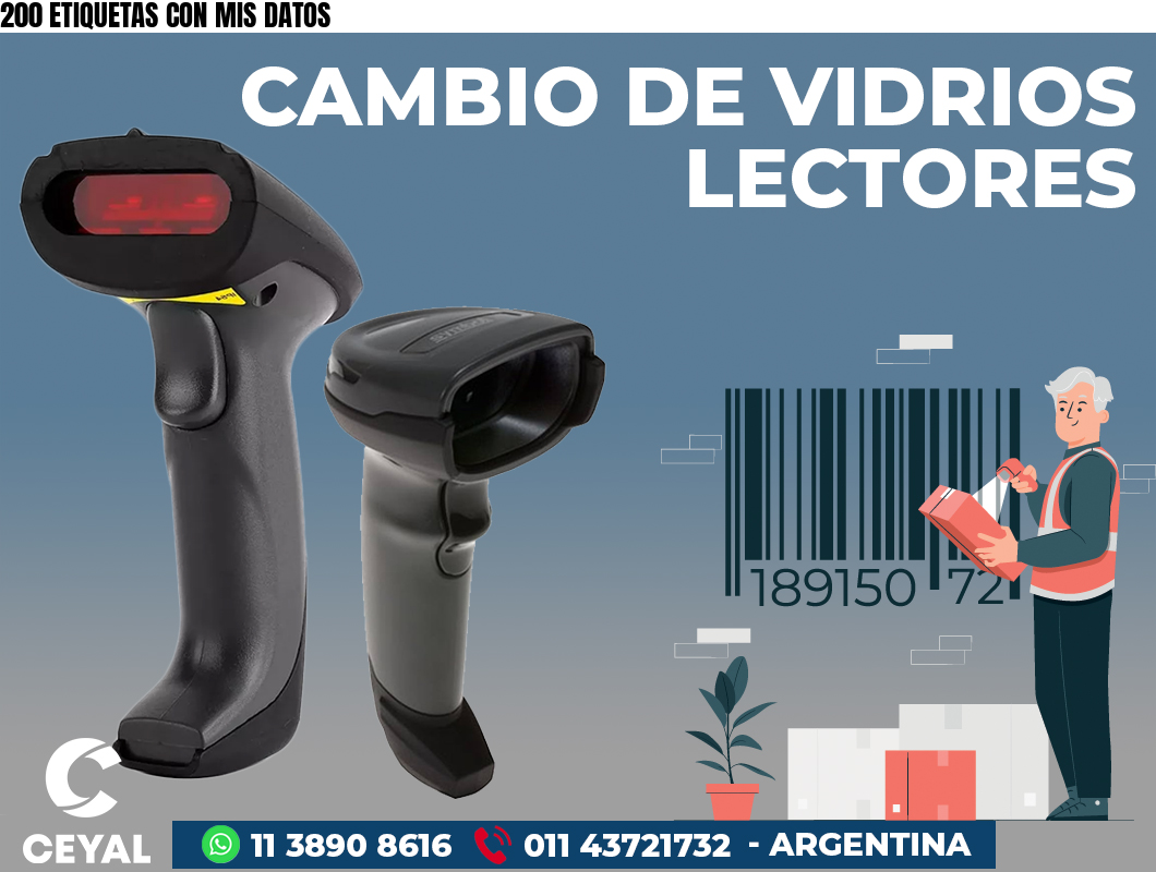 200 ETIQUETAS CON MIS DATOS