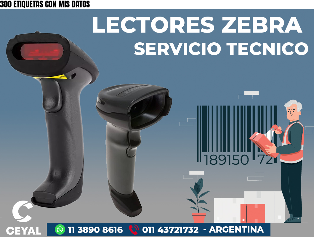 300 ETIQUETAS CON MIS DATOS