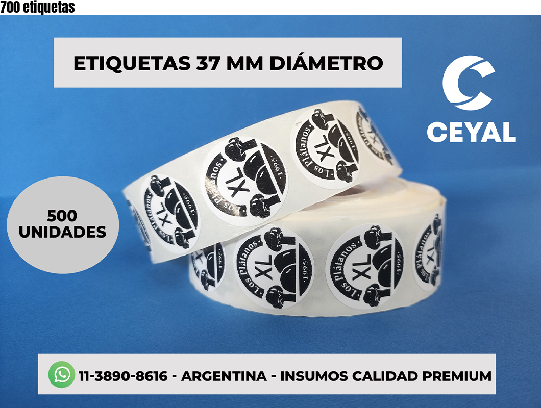 700 etiquetas