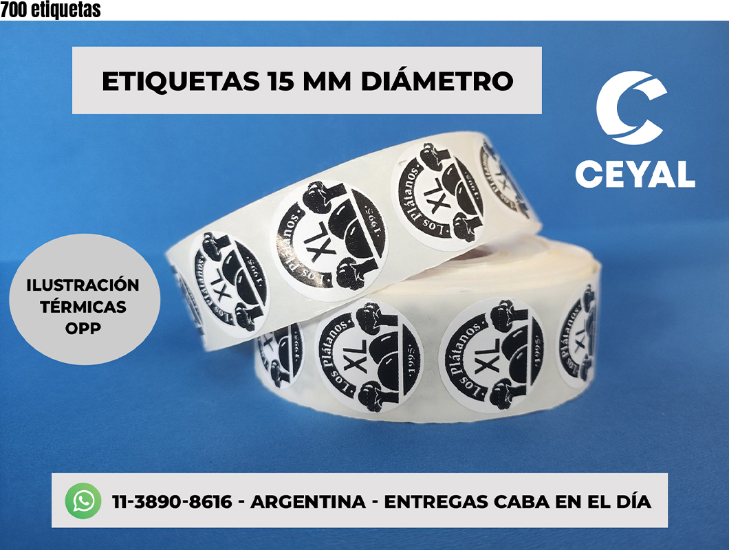 700 etiquetas