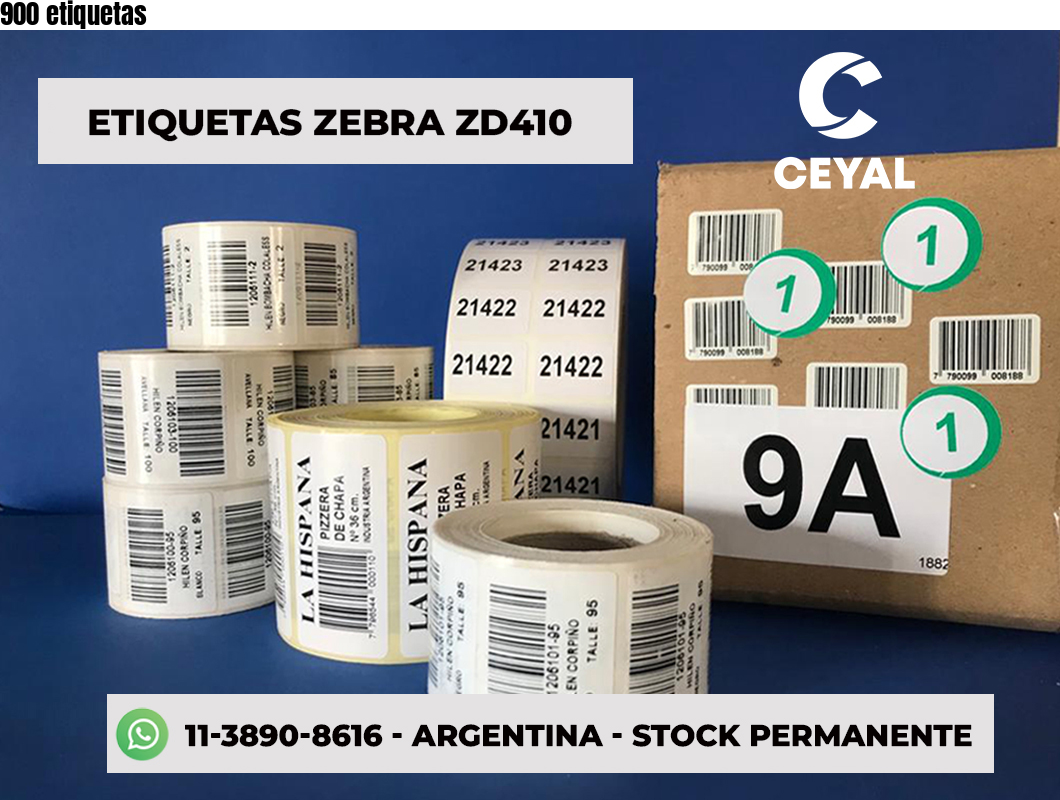 900 etiquetas